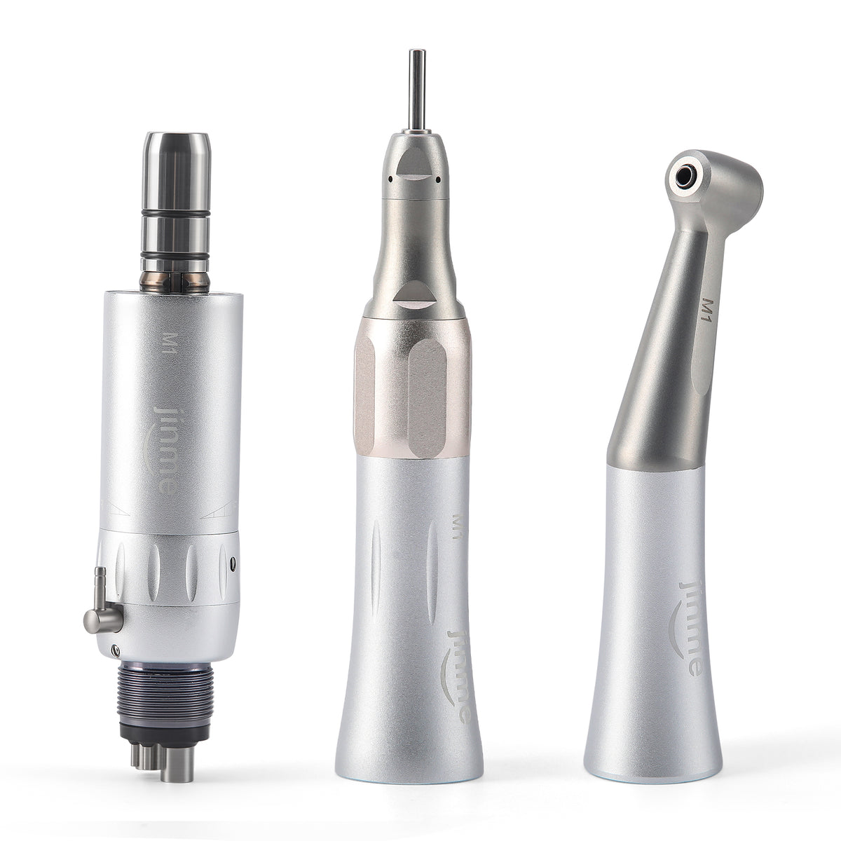 Jinme M1-L Low Speed Handpiece Kit 1:1 External Water Spray 4 Hole Contra Angle Straight Handpiece & Air Motor - azdentall.com
