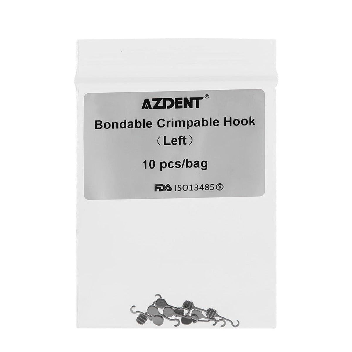 AZDENT Dental Orthodontic Bondable Crimpable Long Hooks Right/Left 10pcs/Pack - azdentall.com