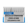 AZDENT Dental Diamond Burs FG Cutting Zirconia Ceramic Taper Round Edge for High Speed Handpiece Z553-018M 10pcs/Box - azdentall.com