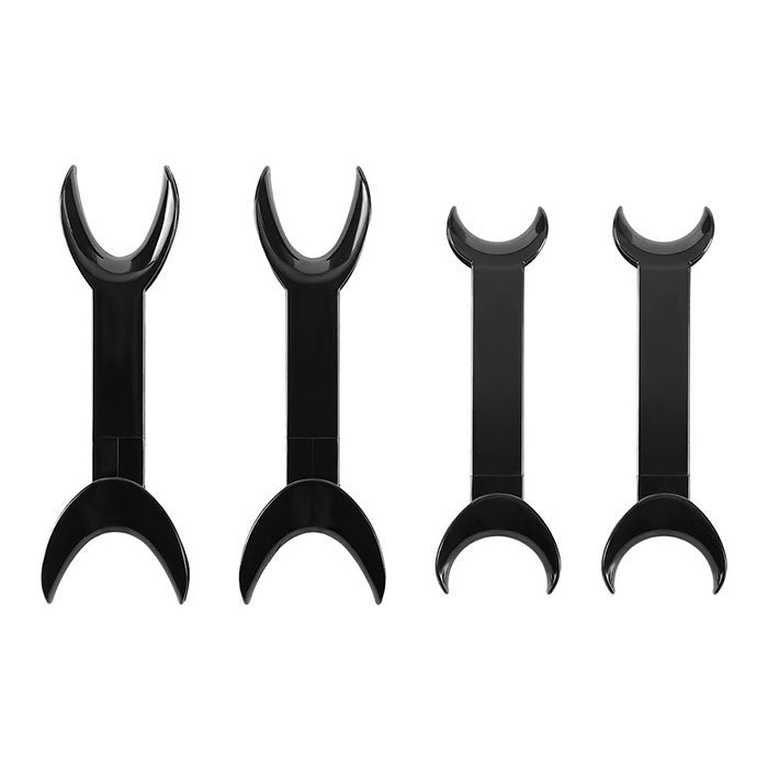 Dental T-Shape Double Head Cheek Retractors Mouth Opener Large & Small Black 4Pcs/Set - azdentall.com