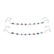 Orthodontic Temporary Tooth Decoration with Metal Archwires Bracket and Ligature Ties 2pcs/Pair - azdentall.com