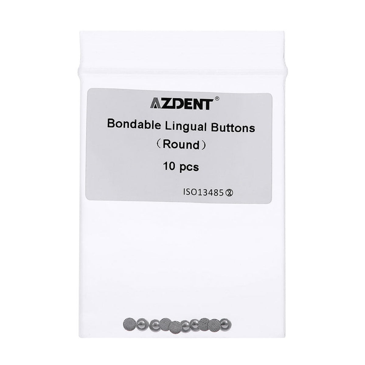AZDENT Dental Lingual Button Orthodontic Metal Round Mesh Base Bondable 10/Bag - azdentall.com