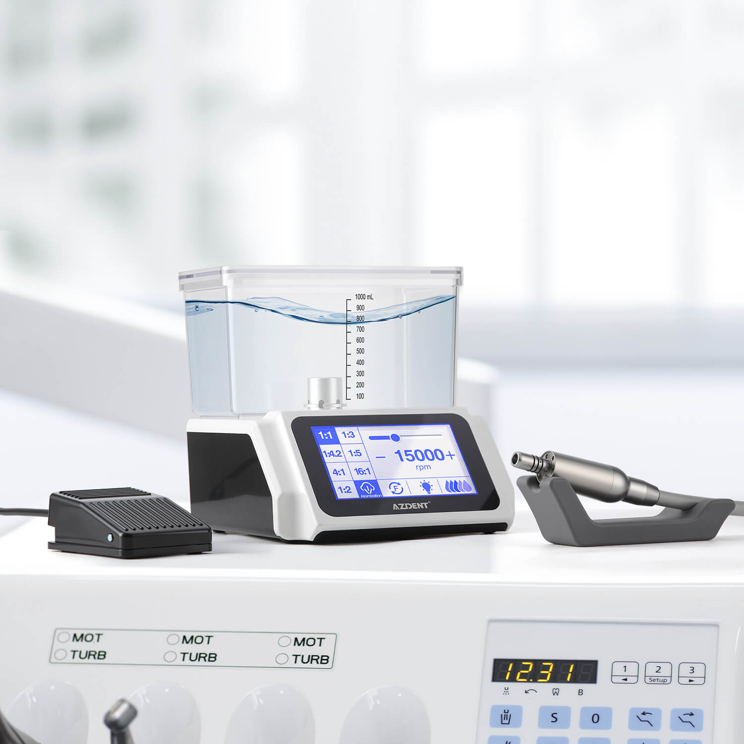 AZDENT Dental LED Electric Brushless Surgery Motor System Touch Screen with Water Supply - azdentall.com