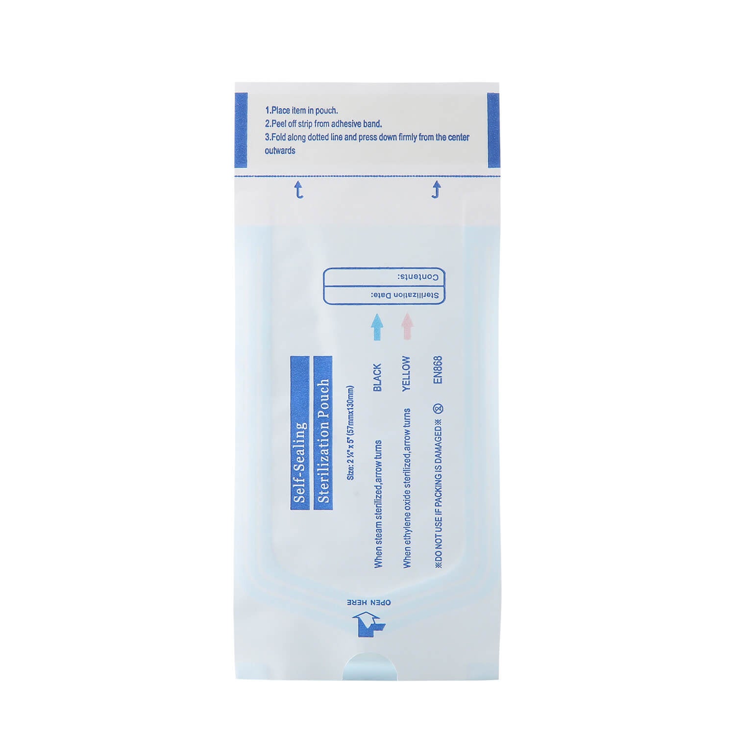 Dental Self-Sealing Sterilization Pouch 2.25”x5” 200pcs/Box - azdentall.com