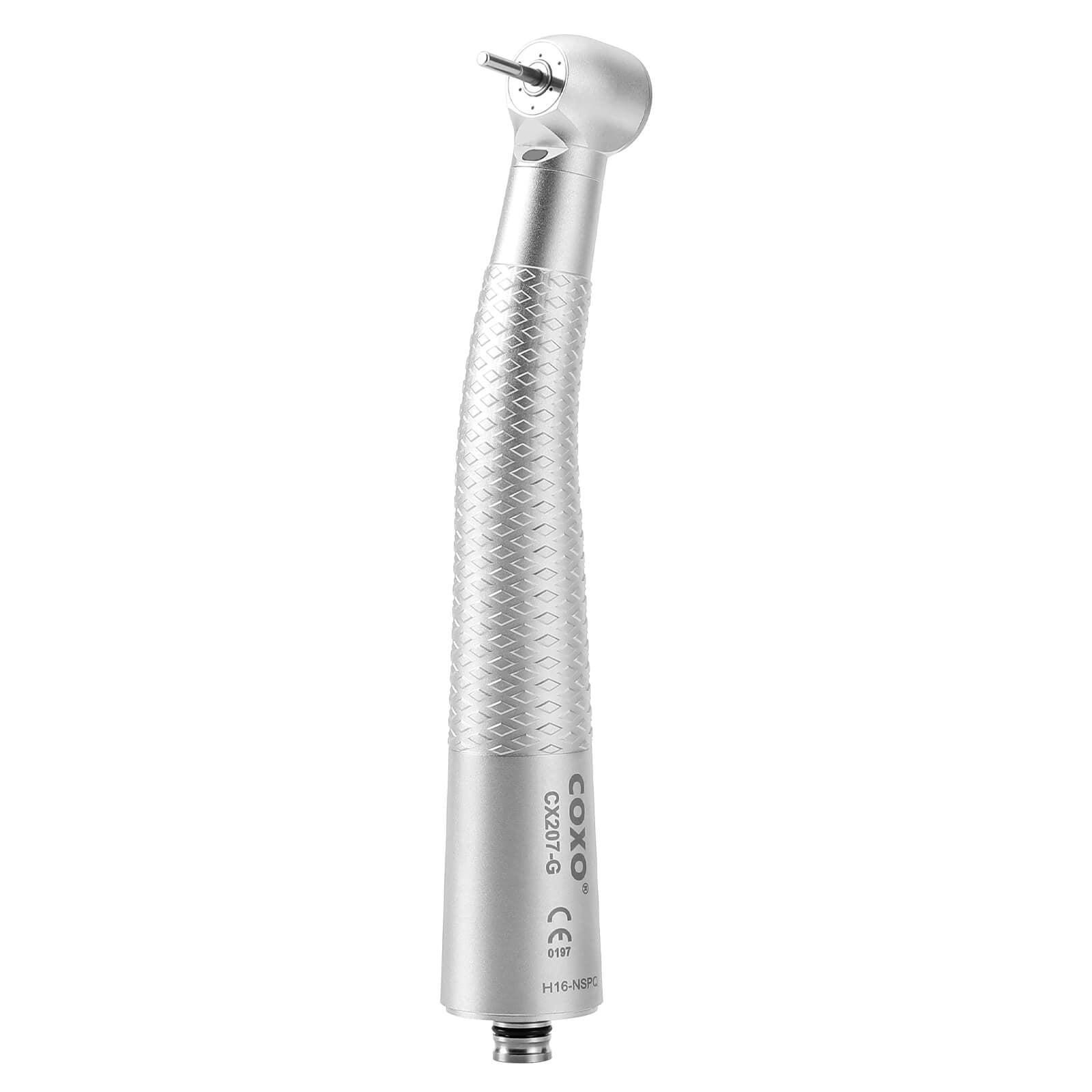 COXO Fiber Optic High Speed Air Turbine Handpiece Standard Head #H16-NSPQ & 6 Holes LED Coupler #229-GN - azdentall.com