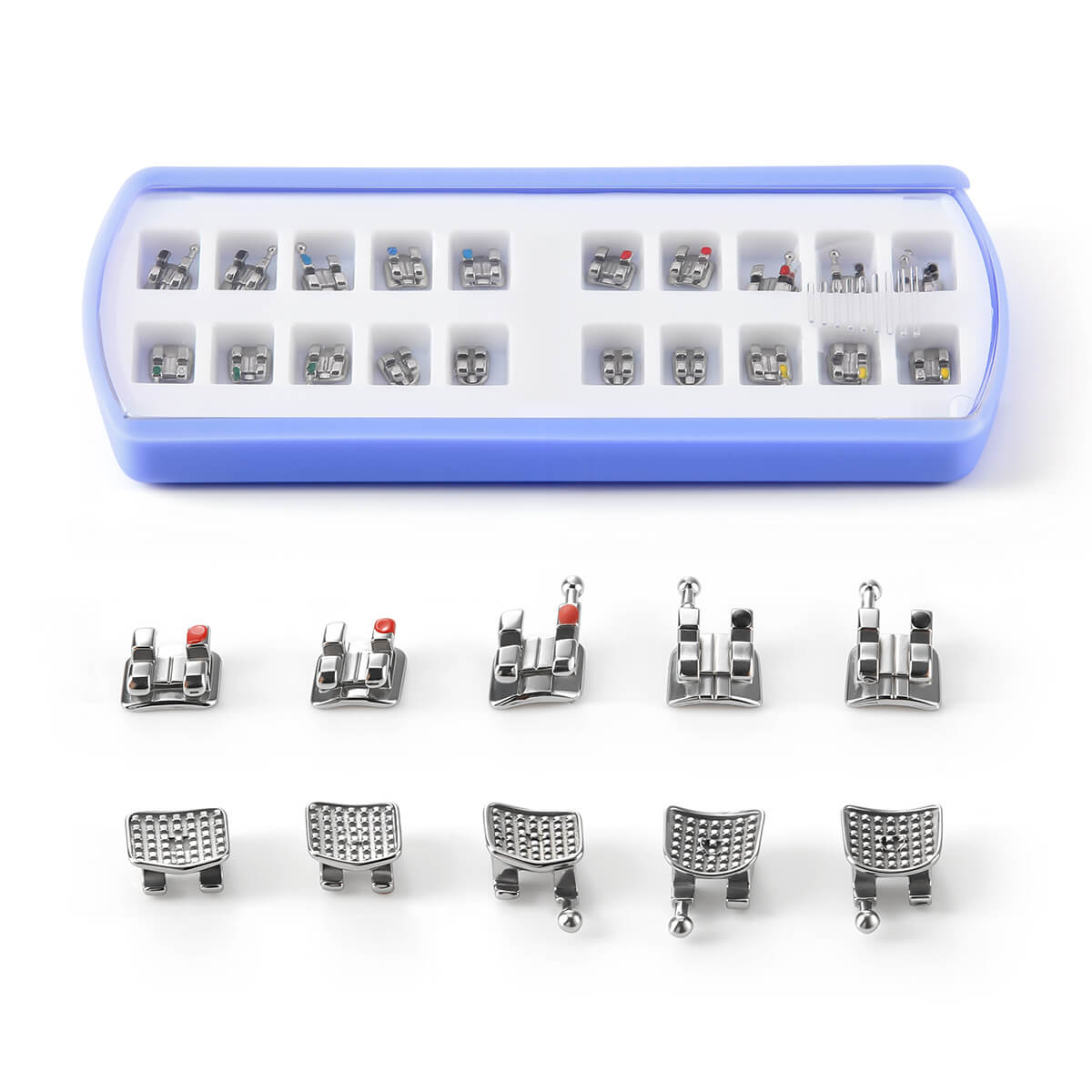 Dental Metal Monoblock Brackets Mesh Base Mini Roth/MBT 0.022