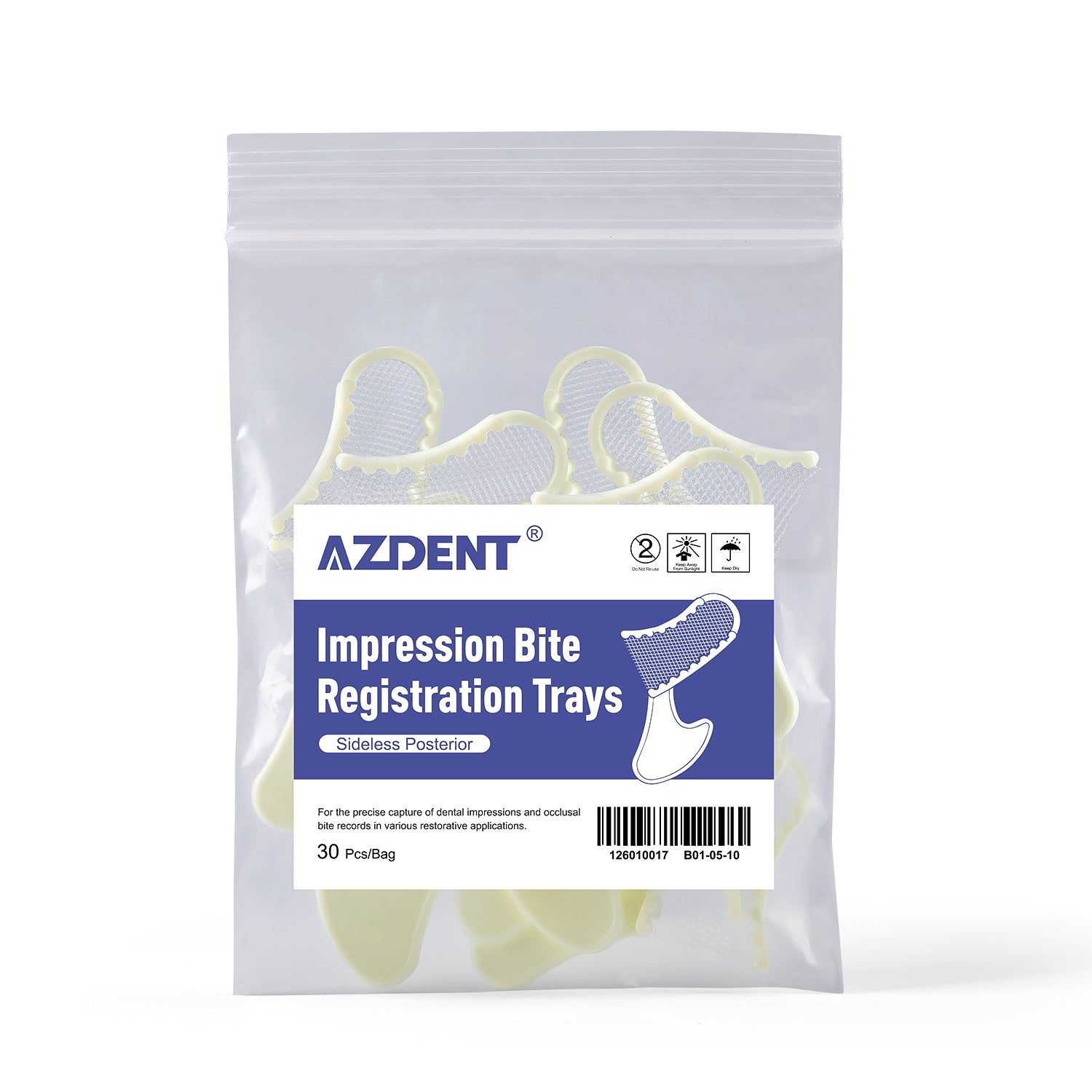 Dental Disposable Triple Impression Bite Registration Trays F/A/P/Q/S 30pcs/Bag - azdentall.com