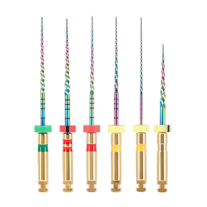 Dental Engine Rotary Files Endo NiTi Thermal Activation Rainbow Files 25mm 6pcs/Pack - azdentall.com