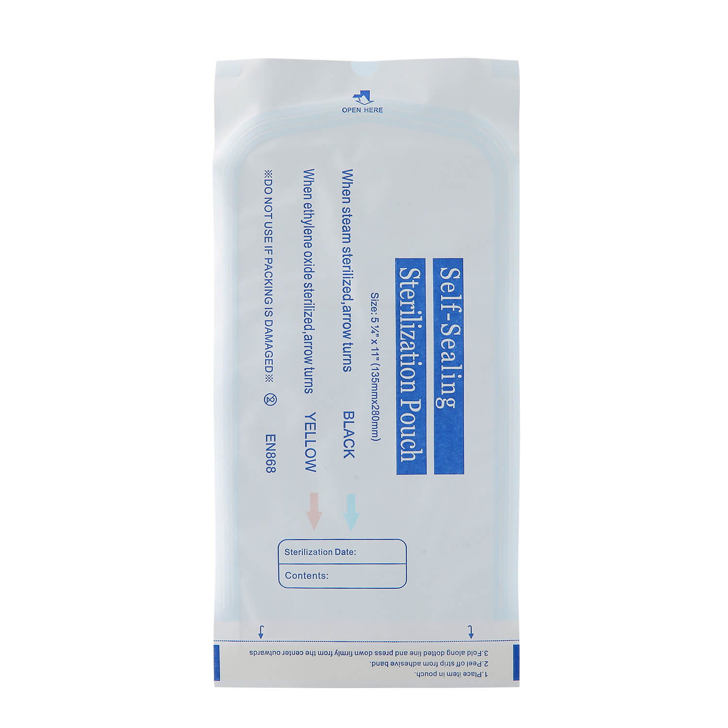 Dental Self-Sealing Sterilization Pouch 5.25”x11” 200pcs/Box - azdentall.com