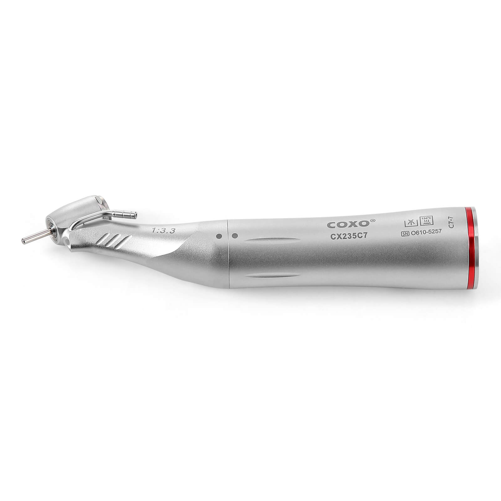 COXO 45 Degree LED Speed Increasing Electric Handpiece 1:3.3 Contra Angle with Generator Push Button CX235C7 #C7-7 - azdentall.com