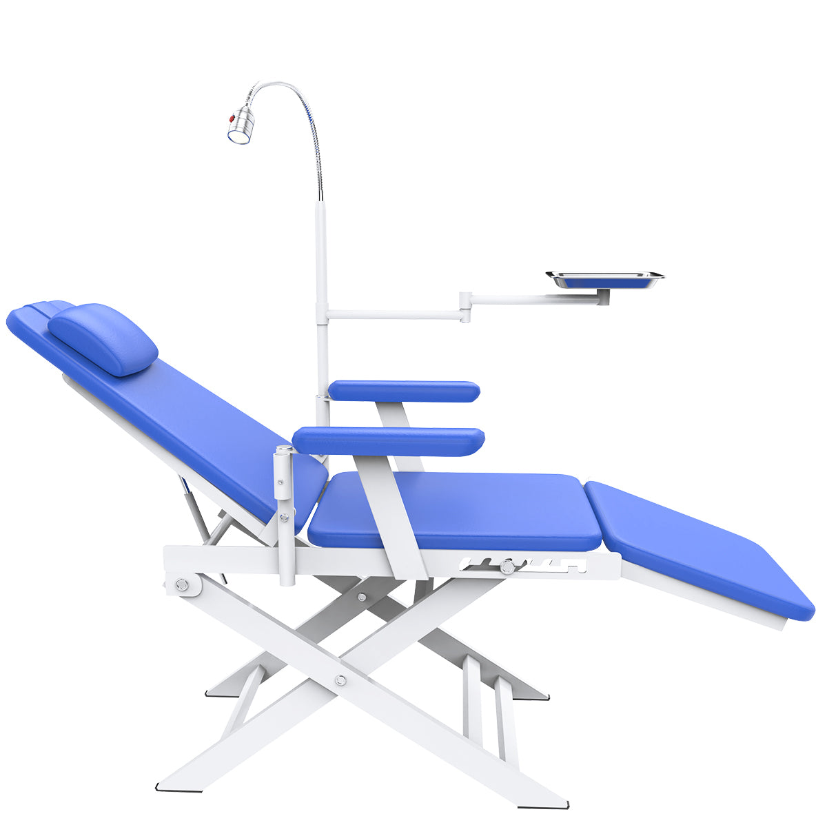 Dental Portable Chair Simple Type-Folding Chair With LED Cold Light Blue - azdentall.com