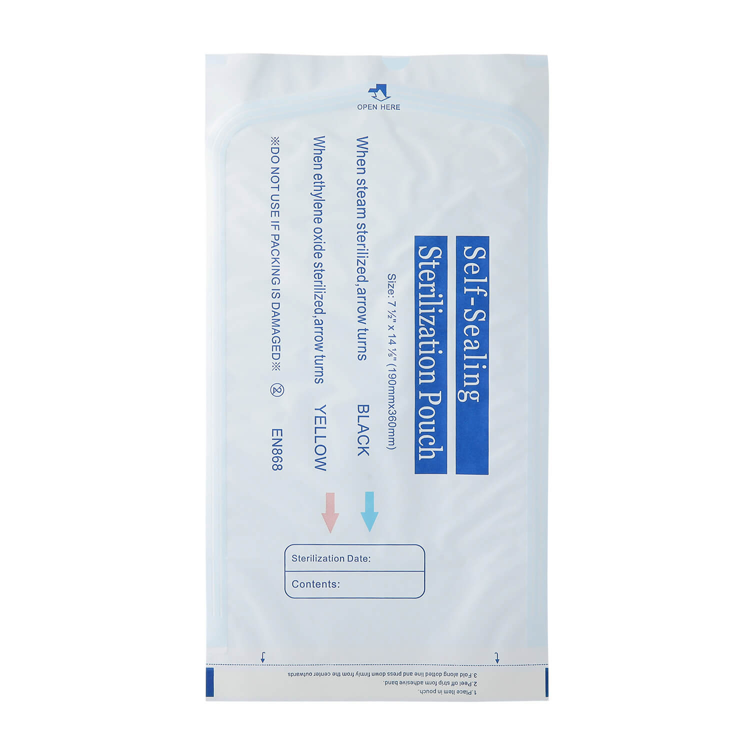 Dental Self-Sealing Sterilization Pouch 7.5”x14” 200pcs/Box - azdentall.com