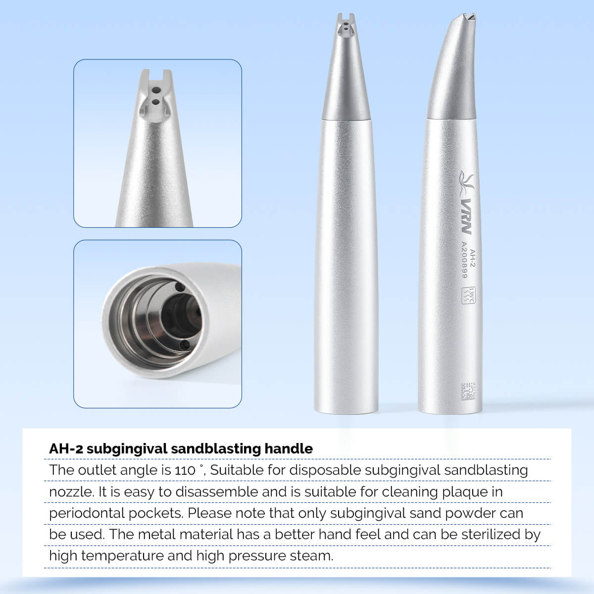 Dental Air Polisher Nozzles Gingival & Subgingival Sandblasting Handle for EMS AIR-FLOW - azdentall.com