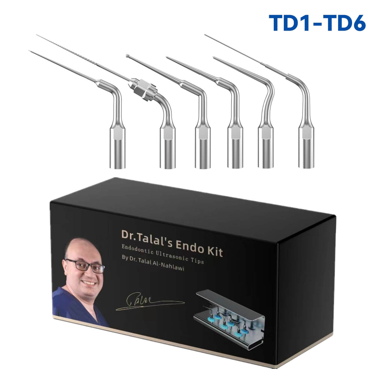 Woodpecker Dr. Talal's Endo Kit Ultrasonic Tips TD1-TD6 6Pcs/Kit - azdentall.com