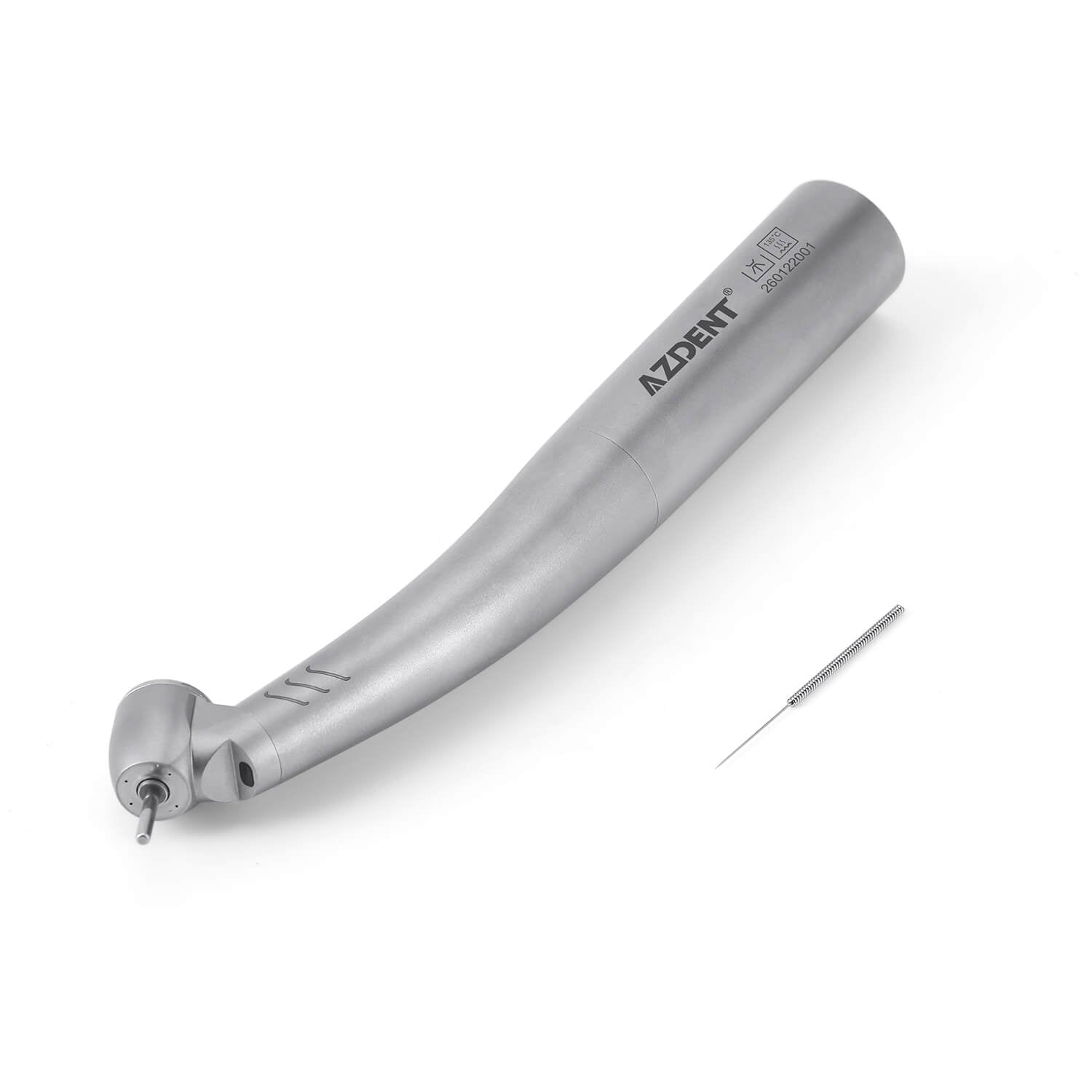 AZDENT Dental LED Fiber Optic 45° High Speed Handpiece Titanium Standard Head Four Water Spray / 4 or 6 Holes Quick Coupler - azdentall.com
