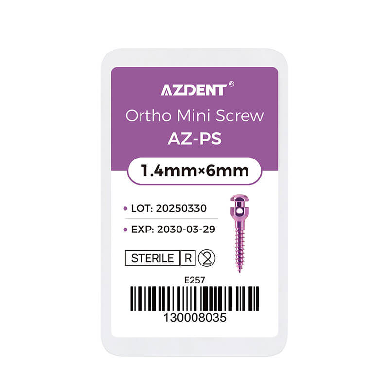 AZDENT Dental Orthodontic Mini Screws Micro Implants AZ-PS Sterile 1pc/Pack - azdentall.com