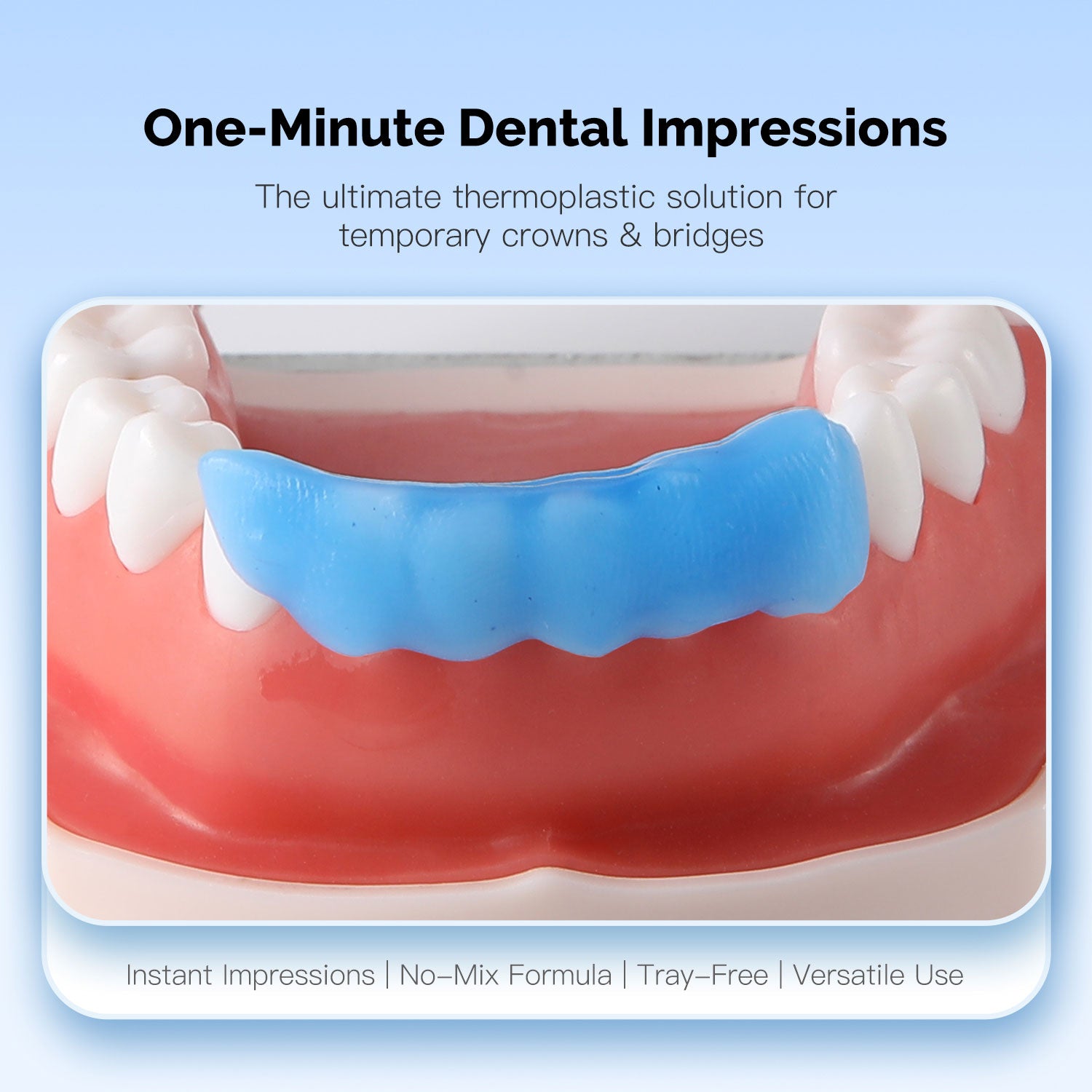Tray-Free Dental Thermoplastic Sheet For Temporaries Single Temporary Crown Bridge Base 50pcs/BoxPlate Wax Hand Shapable - azdentall.com