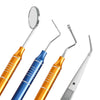 Dental Tools Kit Cleaning Tool Set Stainless Steel Scraper Mouth Mirror Tweezer Probe 4pcs/Set - azdentall.com