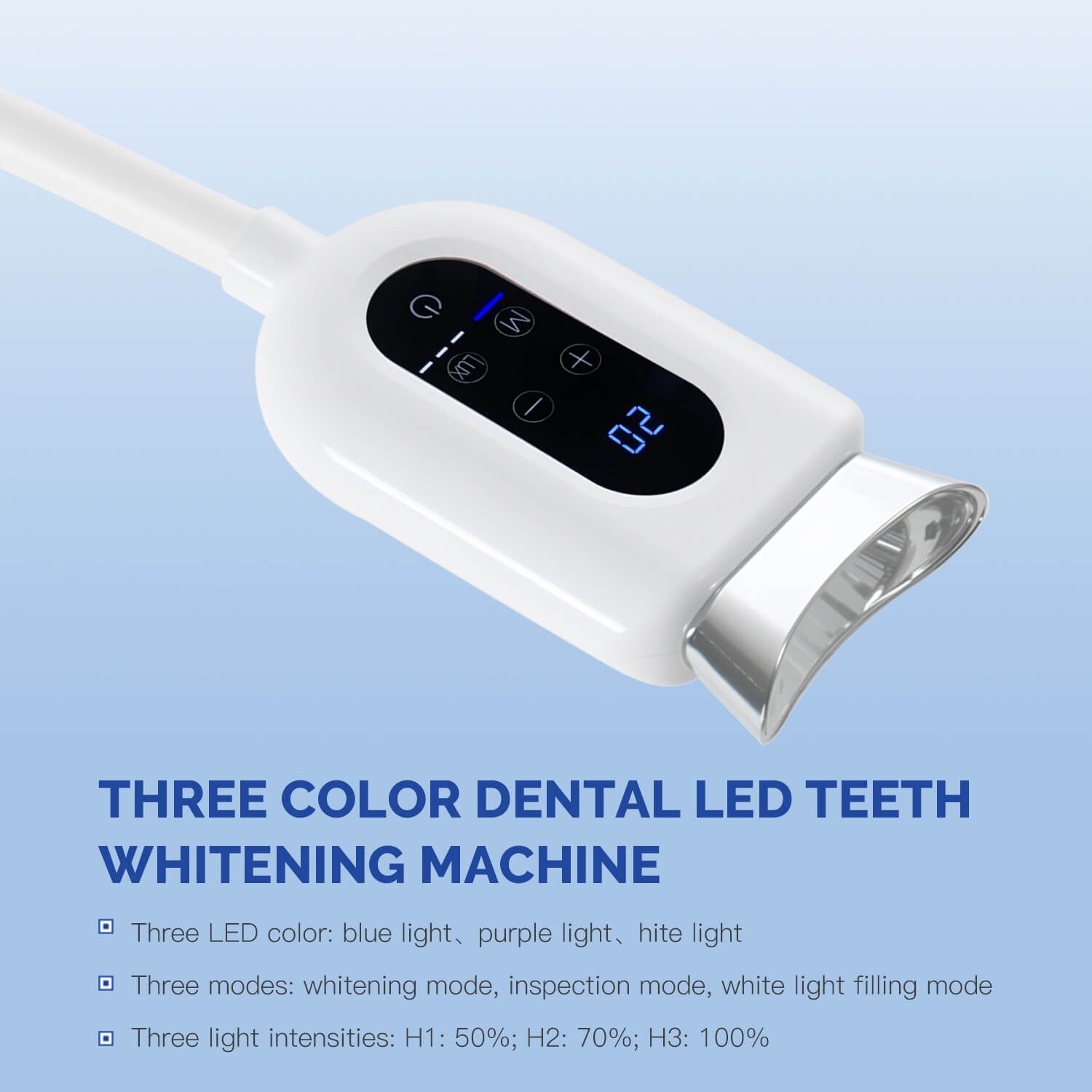 Dental Portable 3-Color Cold Light LED Teeth Whitening Machine BM01F Floor Stand Model - azdentall.com
