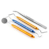 Dental Tools Kit Cleaning Tool Set Stainless Steel Scraper Mouth Mirror Tweezer Probe 4pcs/Set - azdentall.com