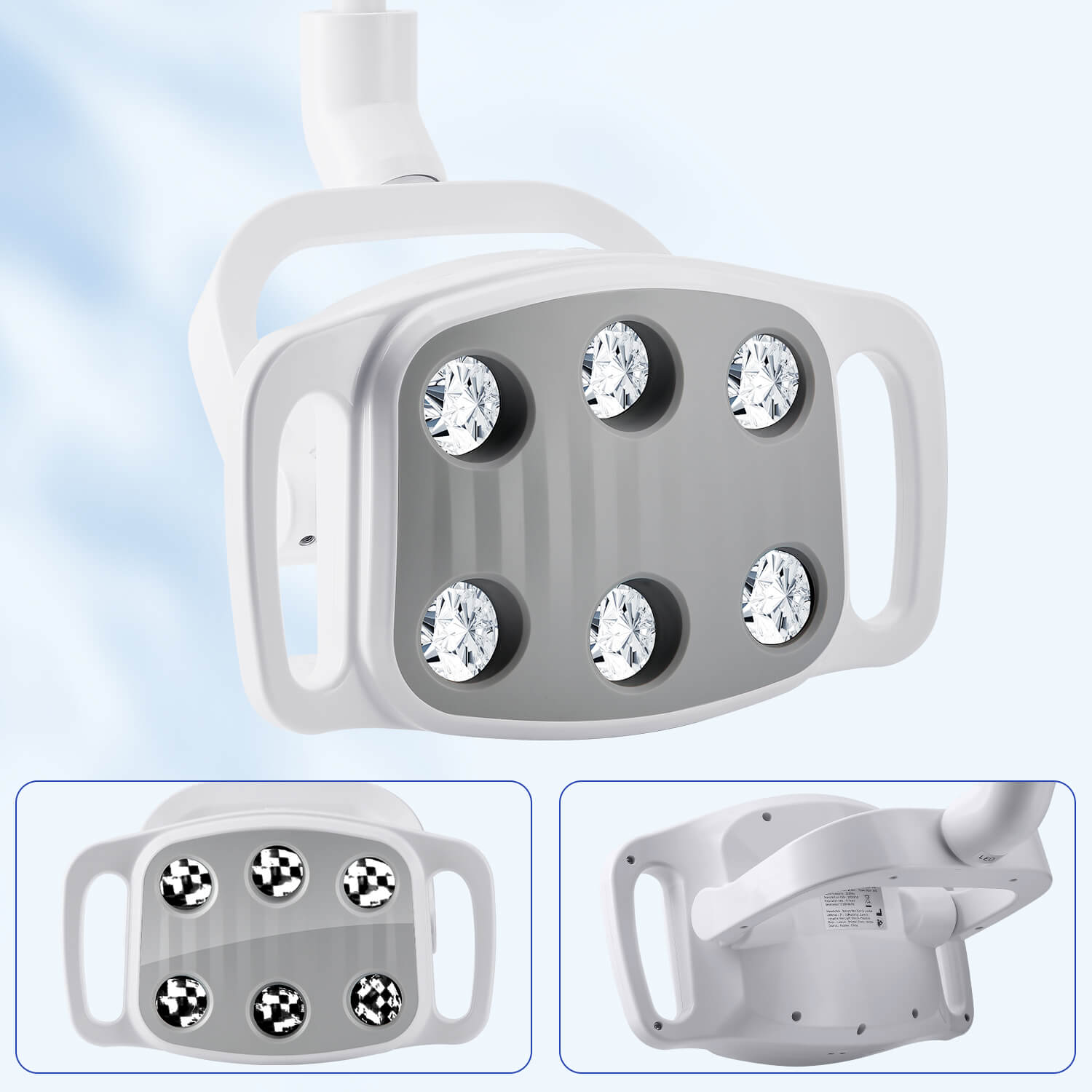 Dental Unit Chair LED Oral Light Lamp 6 Lights 9W Dual-Color Adjustable - azdentall.com