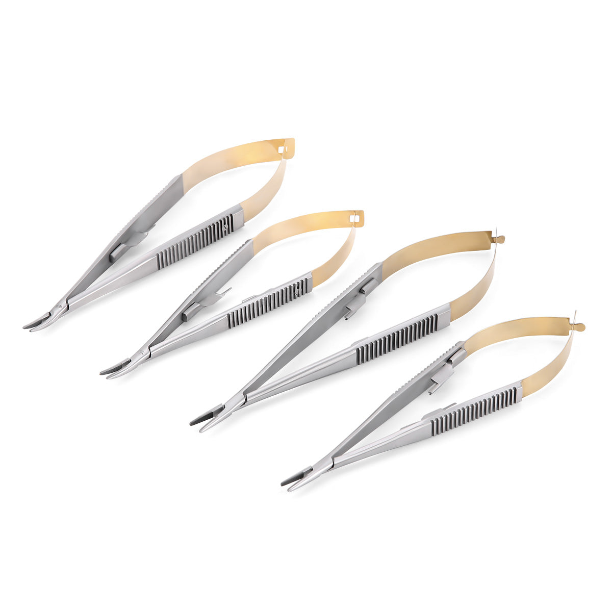 Dental Forceps Needle Holders Tweezer with Lock Straight/Curved Head 14cm/16cm - azdentall.com