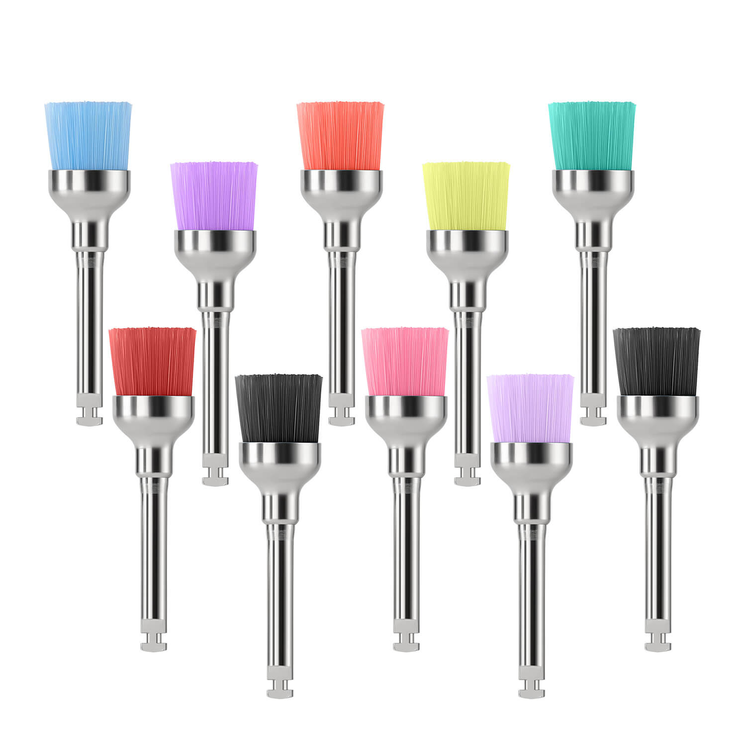 Dental Colorful Nylon Prophy Polishing Brush Bowl Shape 10pcs/Pack - azdentall.com