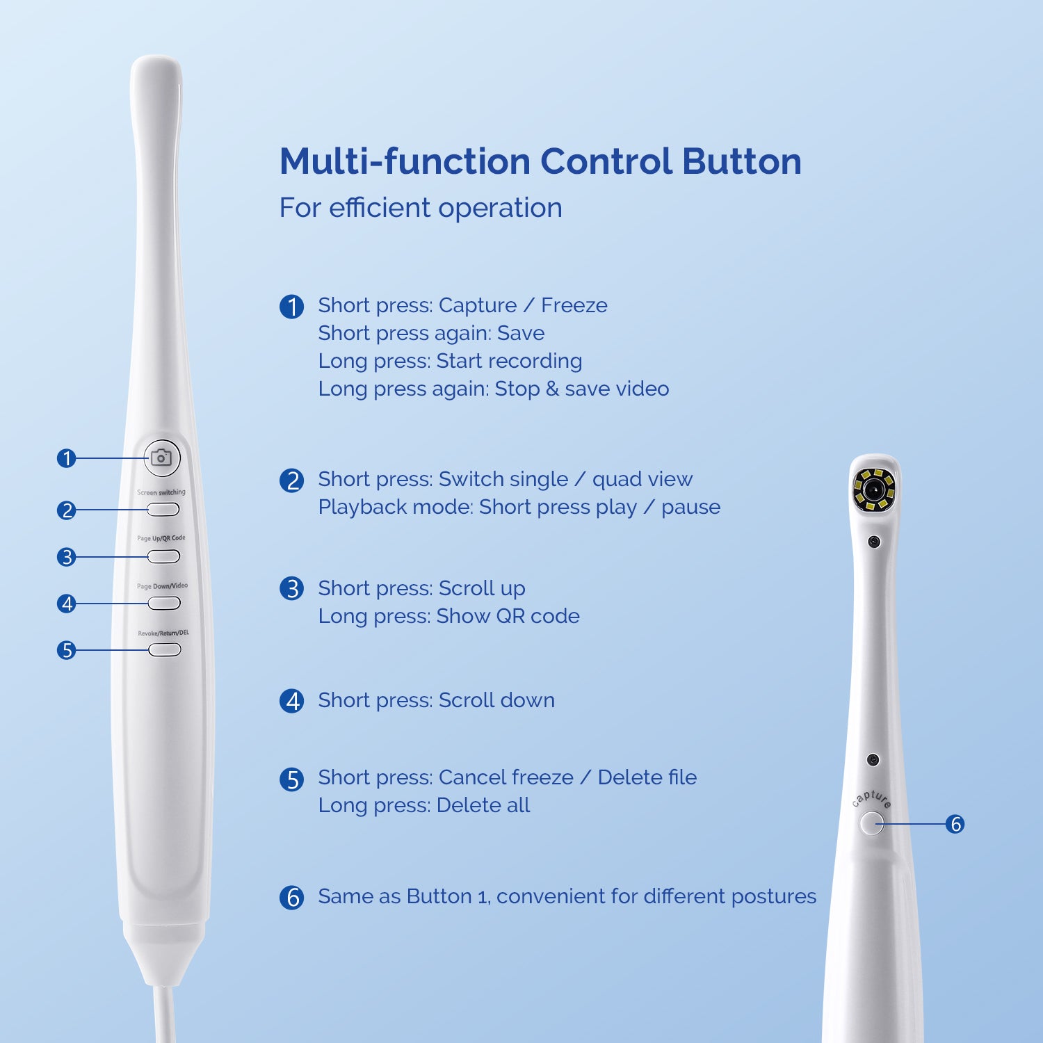Dental 17 Inch Monitor Intraoral Camera With Adjustable Stand Multiple AV Input Ports Wi-Fi QR Transfer Single/Quad Display - azdentall.com