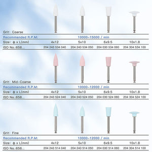 Dental Silicone Polishing Kit For Composite/ Natural Teeth/ Porcelain Finishing and Polishing 10pcs/Bag - azdentall.com