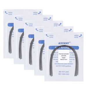 5 Packs AZDENT Thermal Active NiTi Archwire Natural Form Rectangular 0.014 x 0.025 Upper 10pcs/Pack - azdentall.com