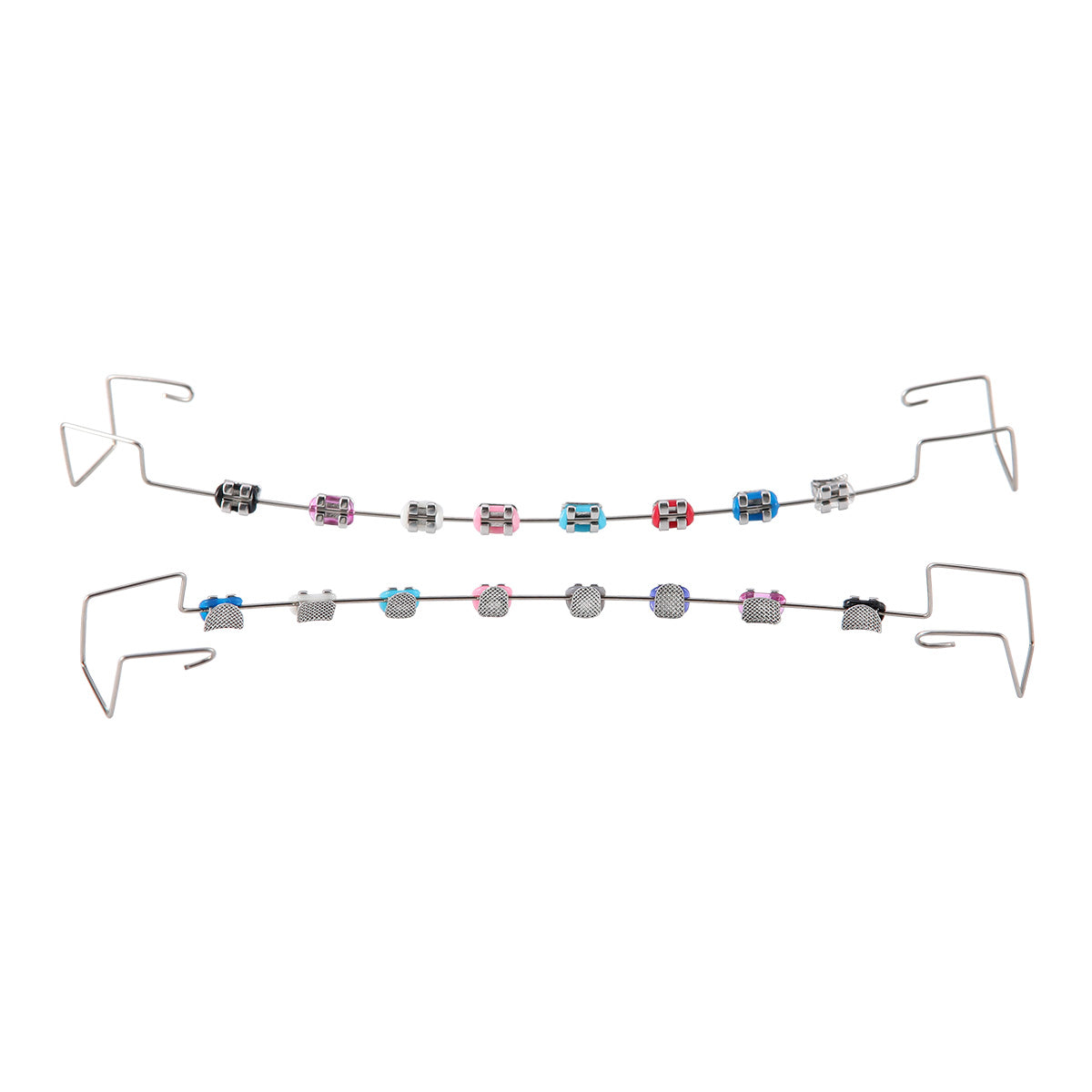 Orthodontic Temporary Tooth Decoration with Metal Archwires Bracket and Ligature Ties 2pcs/Pair - azdentall.com