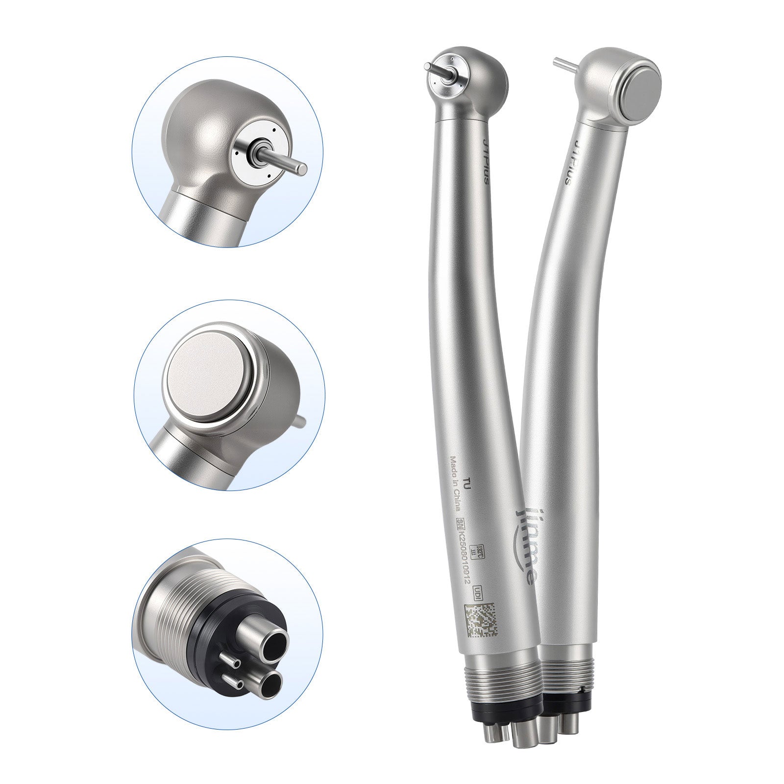 Jinme TU High Speed Air Turbine Handpiece Torque Head Stainless Steel 4 Hole - azdentall.com