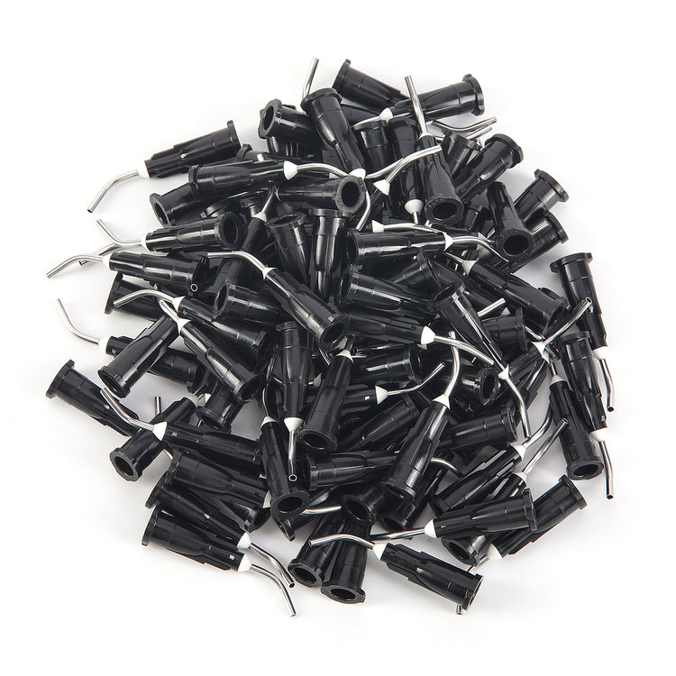 Dental Pre Bent Needle Tips 9 Models 100pcs/Bag - azdentall.com