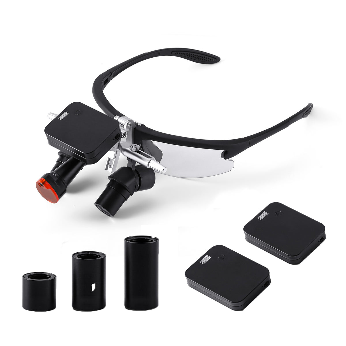 Ergonomic Dental Loupes LED Headlight with 4.0X 5.0X 6.0X Magnetic Interchangeable Magnification Lenses - azdentall.com