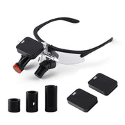 Ergonomic Dental Loupes LED Headlight with 4.0X 5.0X 6.0X Magnetic Interchangeable Magnification Lenses - azdentall.com
