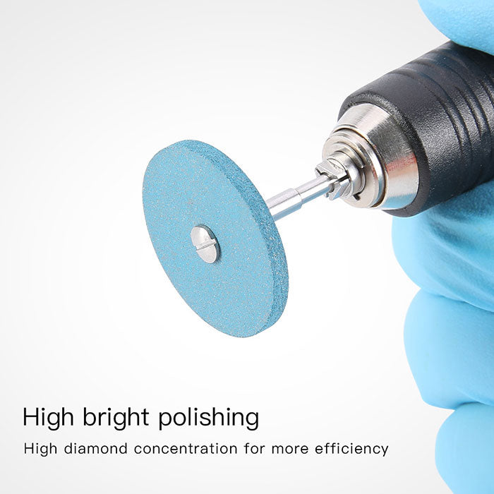 Dental Rubber Diamond Polisher Wheel Super Coarse/ Coarse/ Medium/ Extra Fine/ Ultra Fine 1pc/Box - azdentall.com