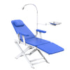 Dental Portable Chair Simple Type-Folding Chair With LED Cold Light Blue - azdentall.com