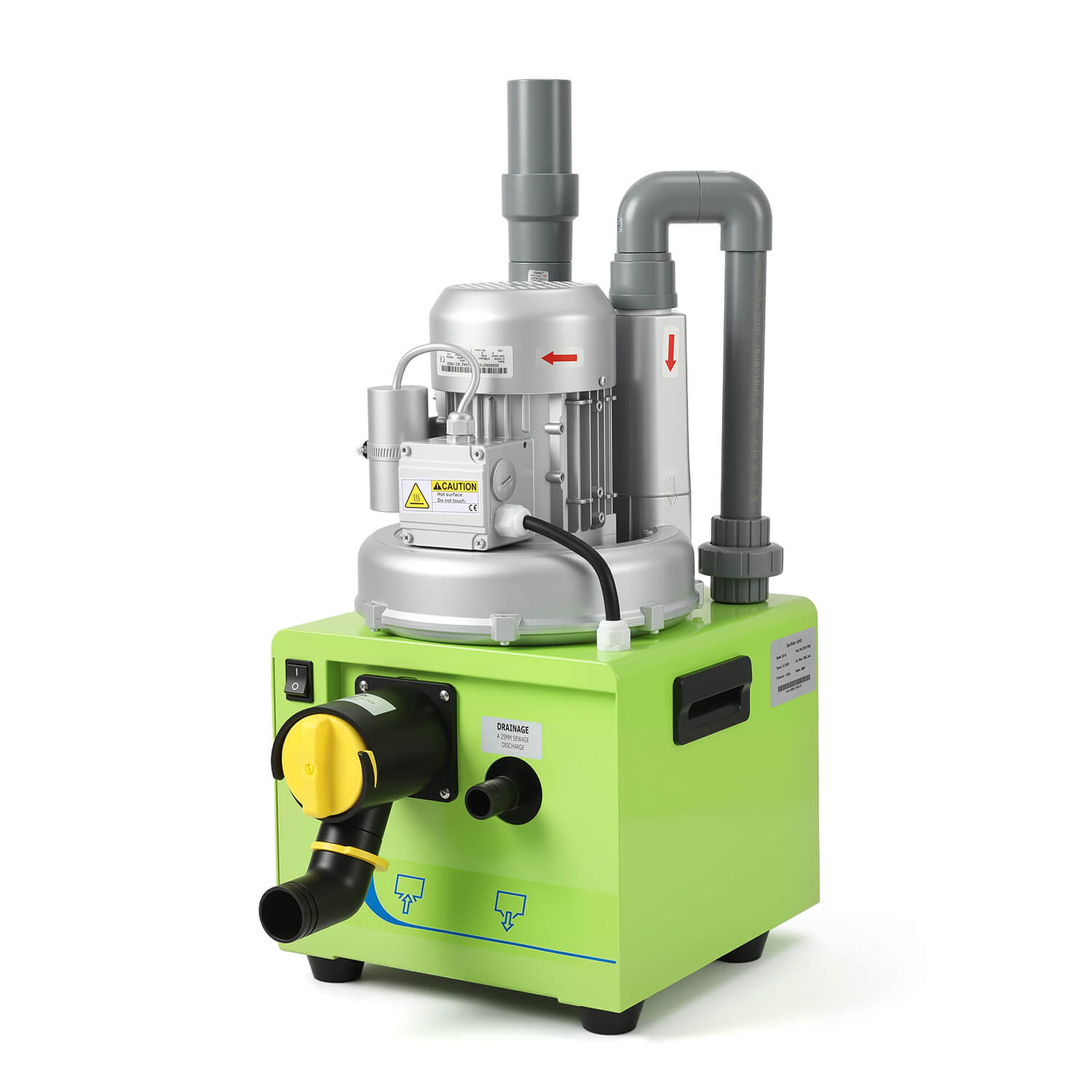 Portable Dental Suction Unit 300L/min 750W for 1-2 Dental Chair Low Working Noise - azdentall.com
