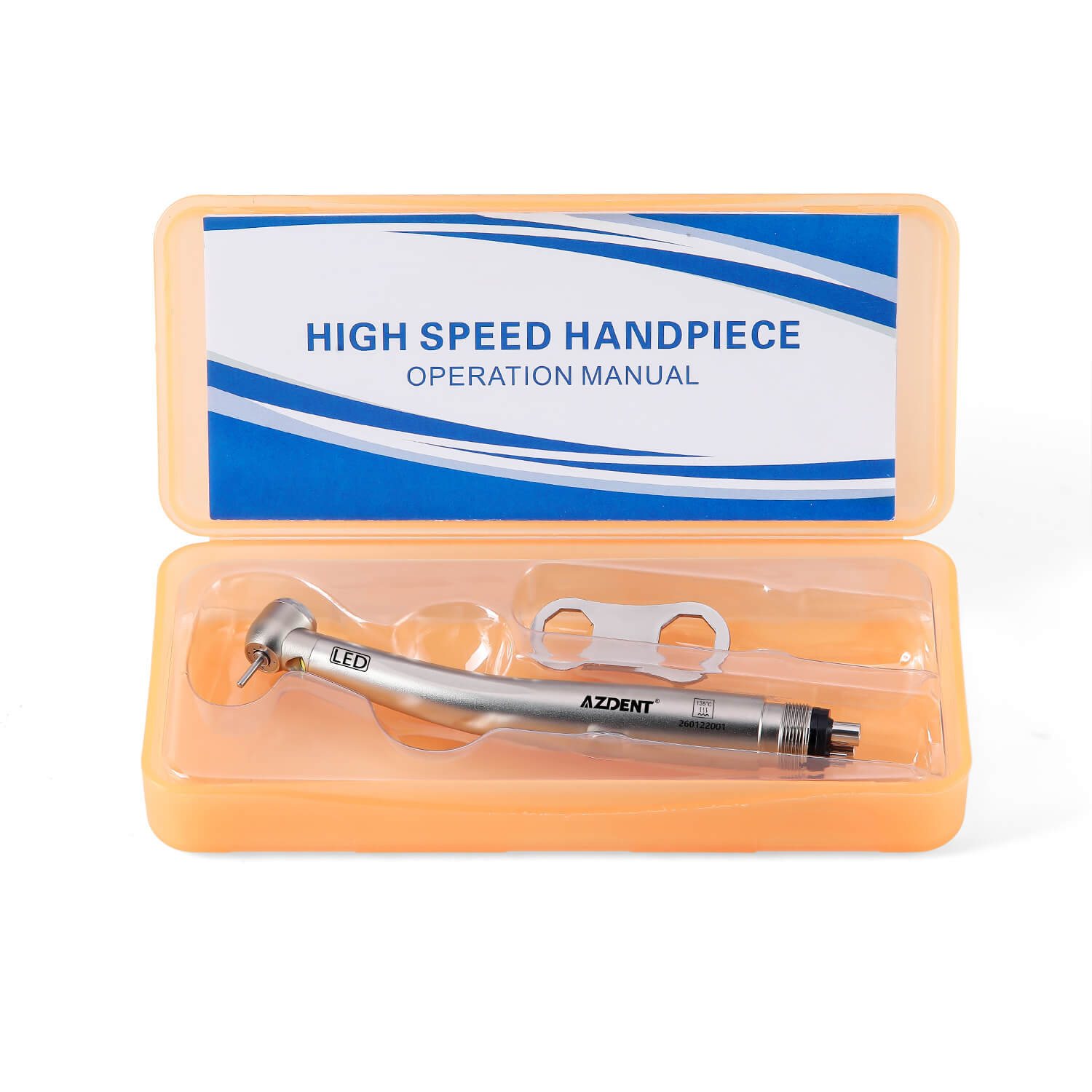 AZDENT High Speed Handpiece LED Push Button Ceramic Bearing 4 Hole Four Water Spray - azdentall.com