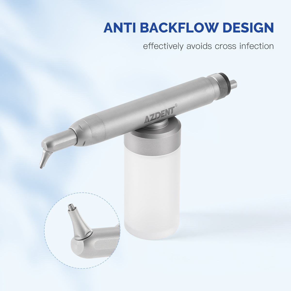 AZDENT Dental Aluminum Oxide Air Abrasion Micro Blaster Sandblasting Gun with Water 2/4Hole - azdentall.com