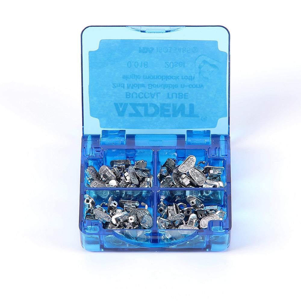 AZDENT Buccal Tube 2nd Molar Bondable Monoblock Non-convertible Roth 0.018 20Sets/Box - azdentall.com