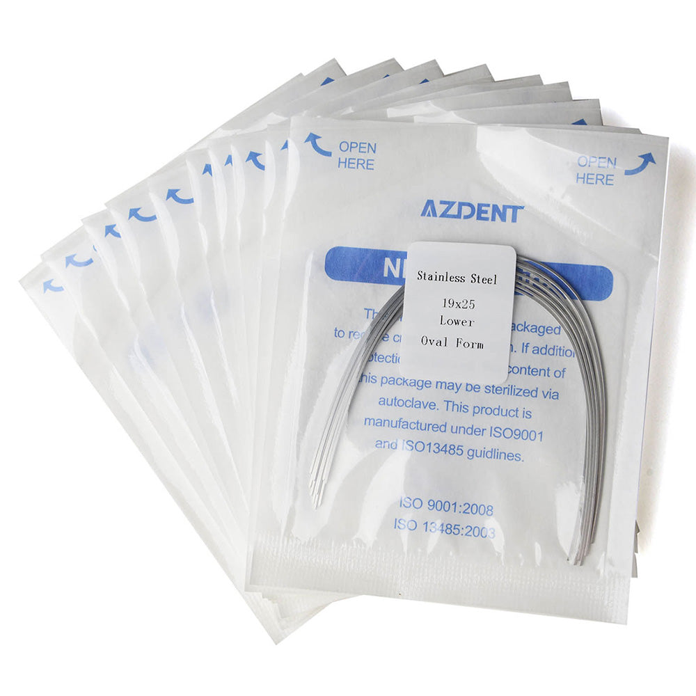 AZDENT Arch Wire Stainless Steel Natural Form Round 0.014 Lower 10pcs AZDENT Arch Wire Stainless Steel Natural Form Round 0.014 Lower 10pcs