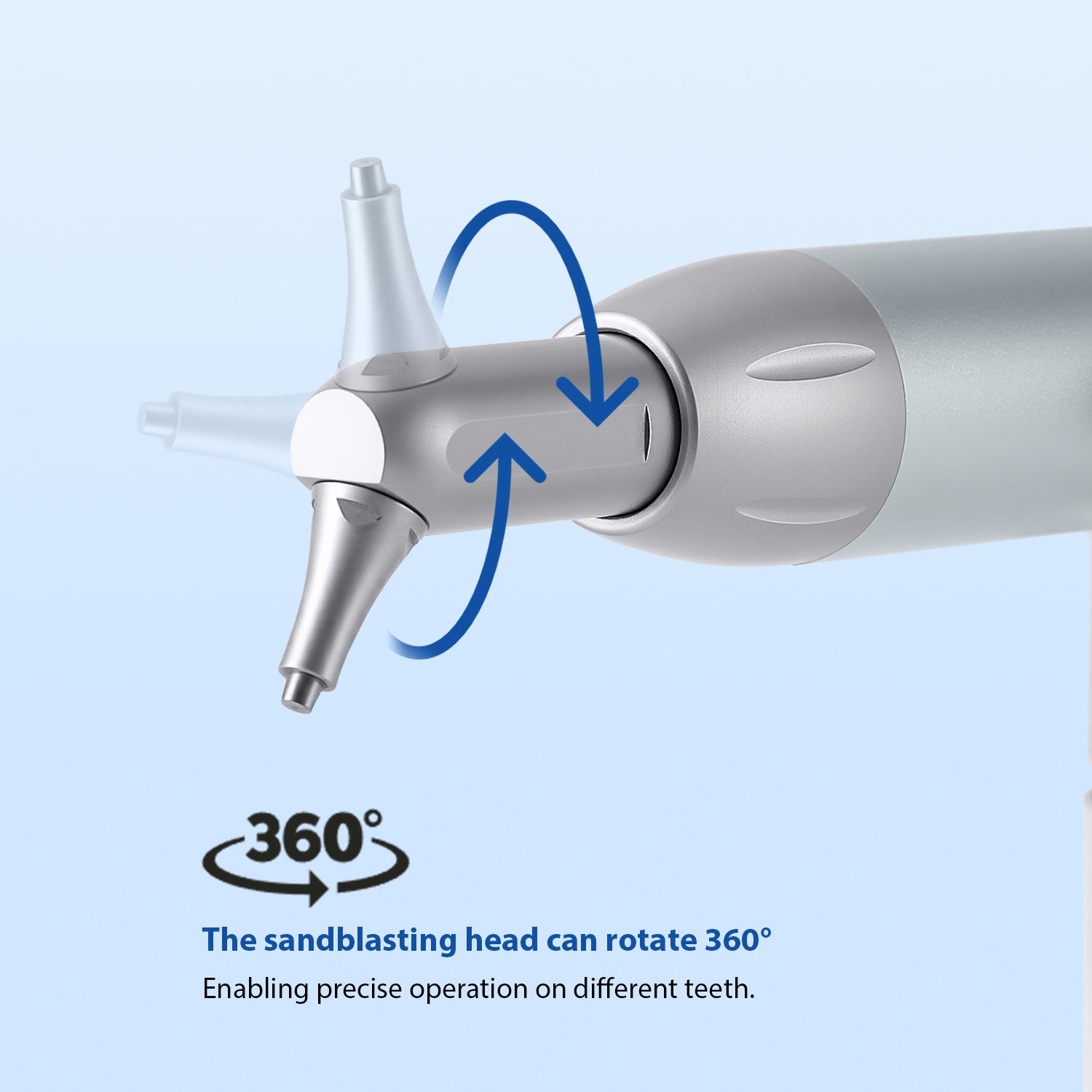 Dental Aluminum Oxide Micro Blaster With Sand Traps 360° Rotate 4 Hole - azdentall.com