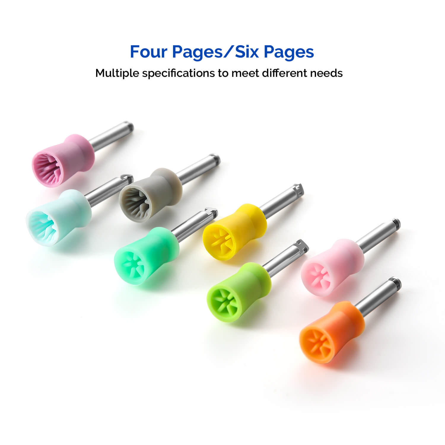 AZDENT Dental Rubber Polishing Prophy Cup Soft Brushes RA2.35mm 100pcs/Box - azdentall.com