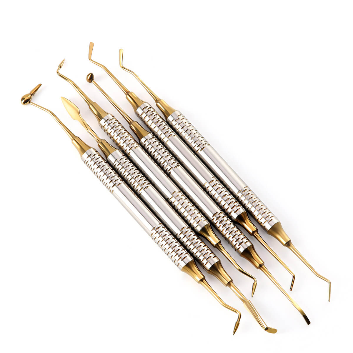 Dental Tools Composite Resin Filling Spatula Titanium Plated Head Filler Gold - azdentall.com