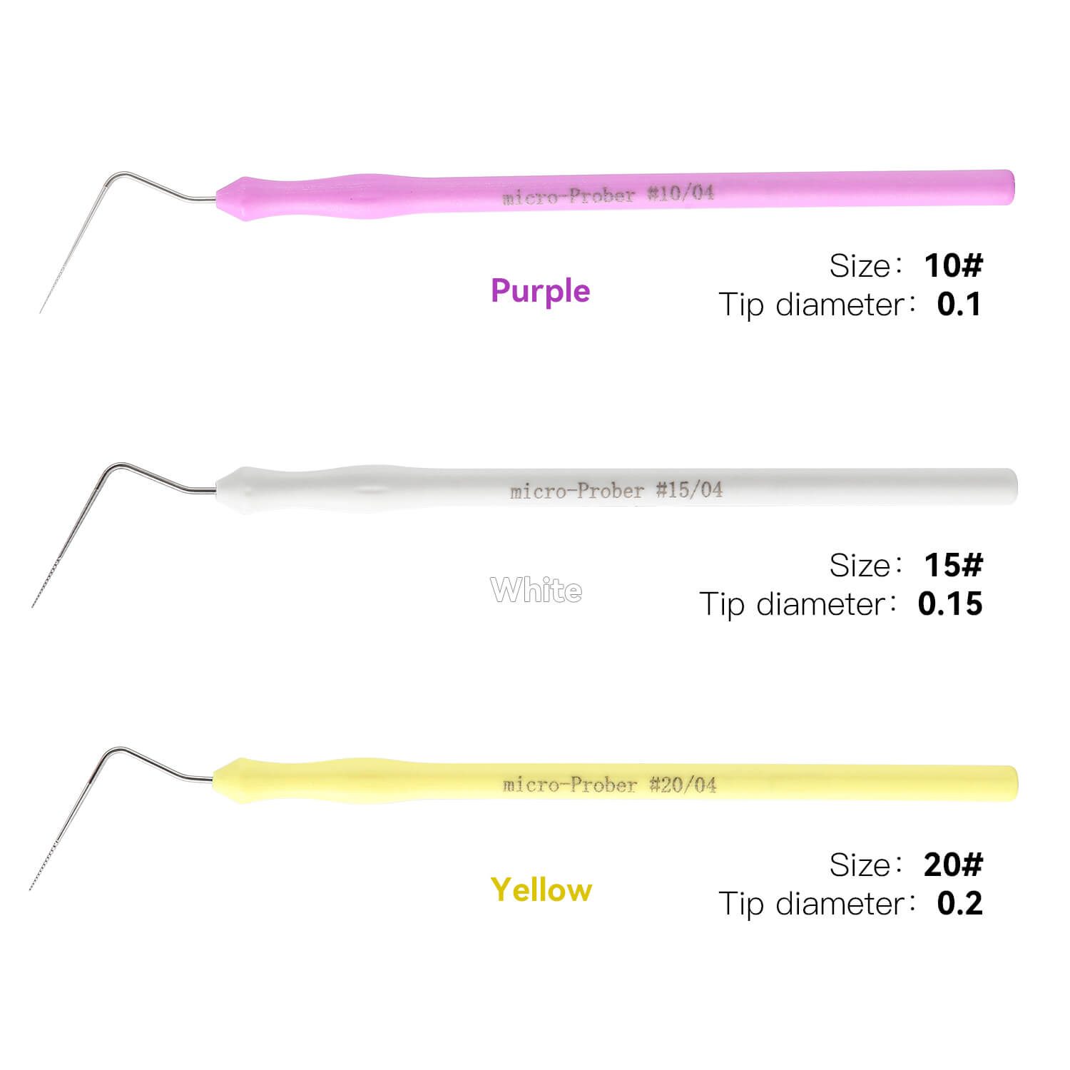 Dental Microscopic Endodontic Files 04 Taper #10 #15 #20 Micro Prober - azdentall.com