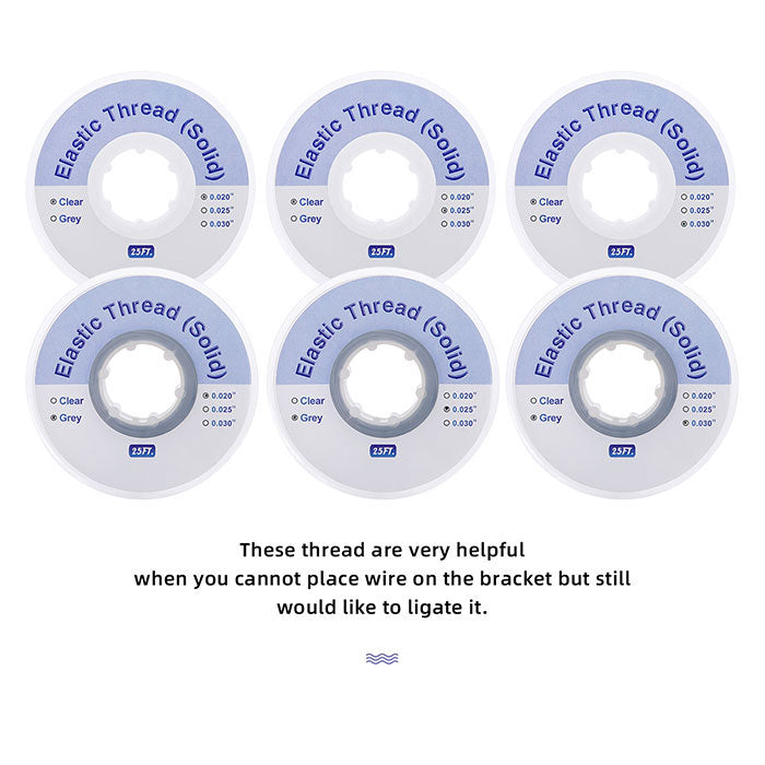 Dental Ortho Elastic Thread Traction Ligature Power Tube Orthodontic Solid 0.020/0.025/0.030 - azdentall.com