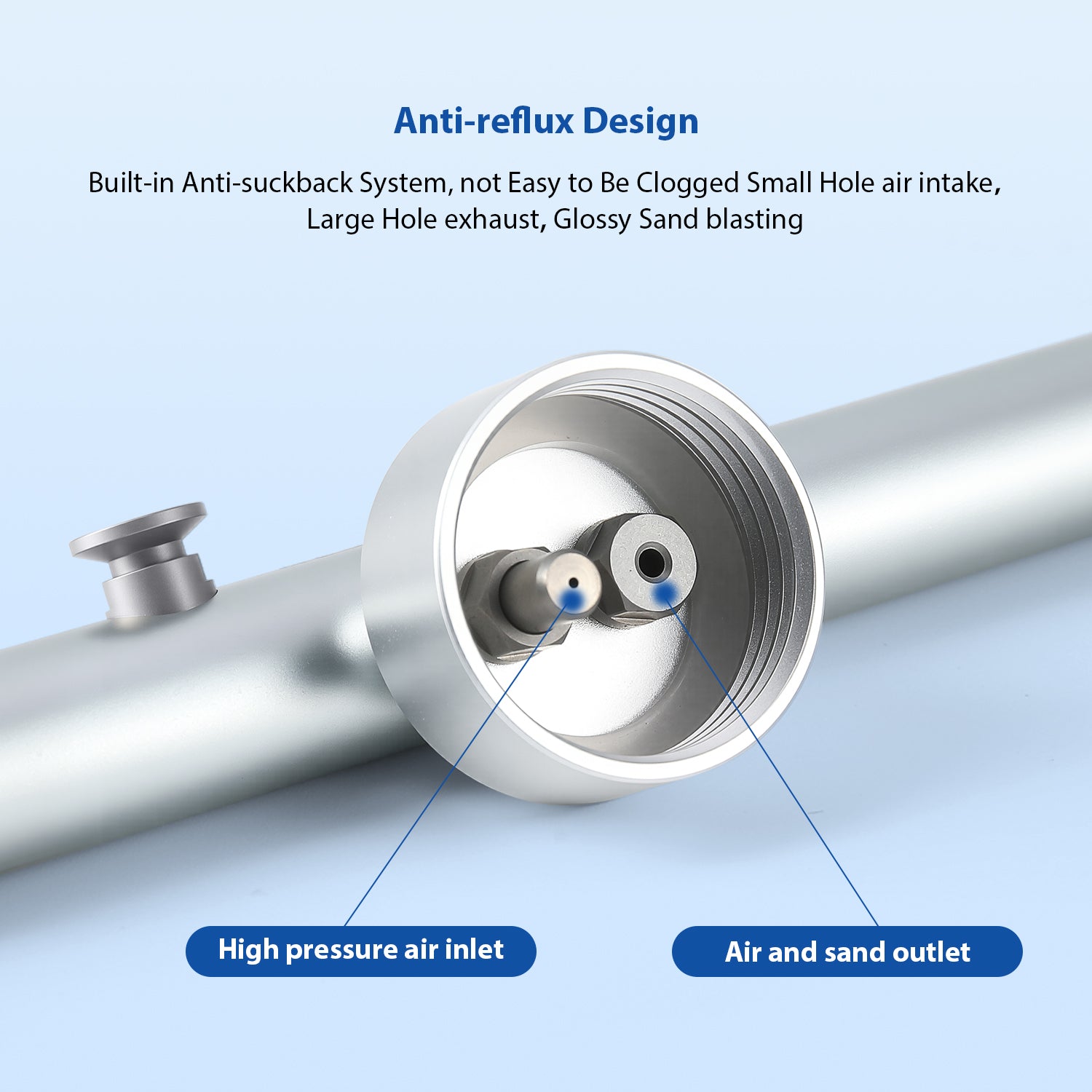 Dental Aluminum Oxide Micro Blaster With Sand Traps 360° Rotate 4 Hole - azdentall.com