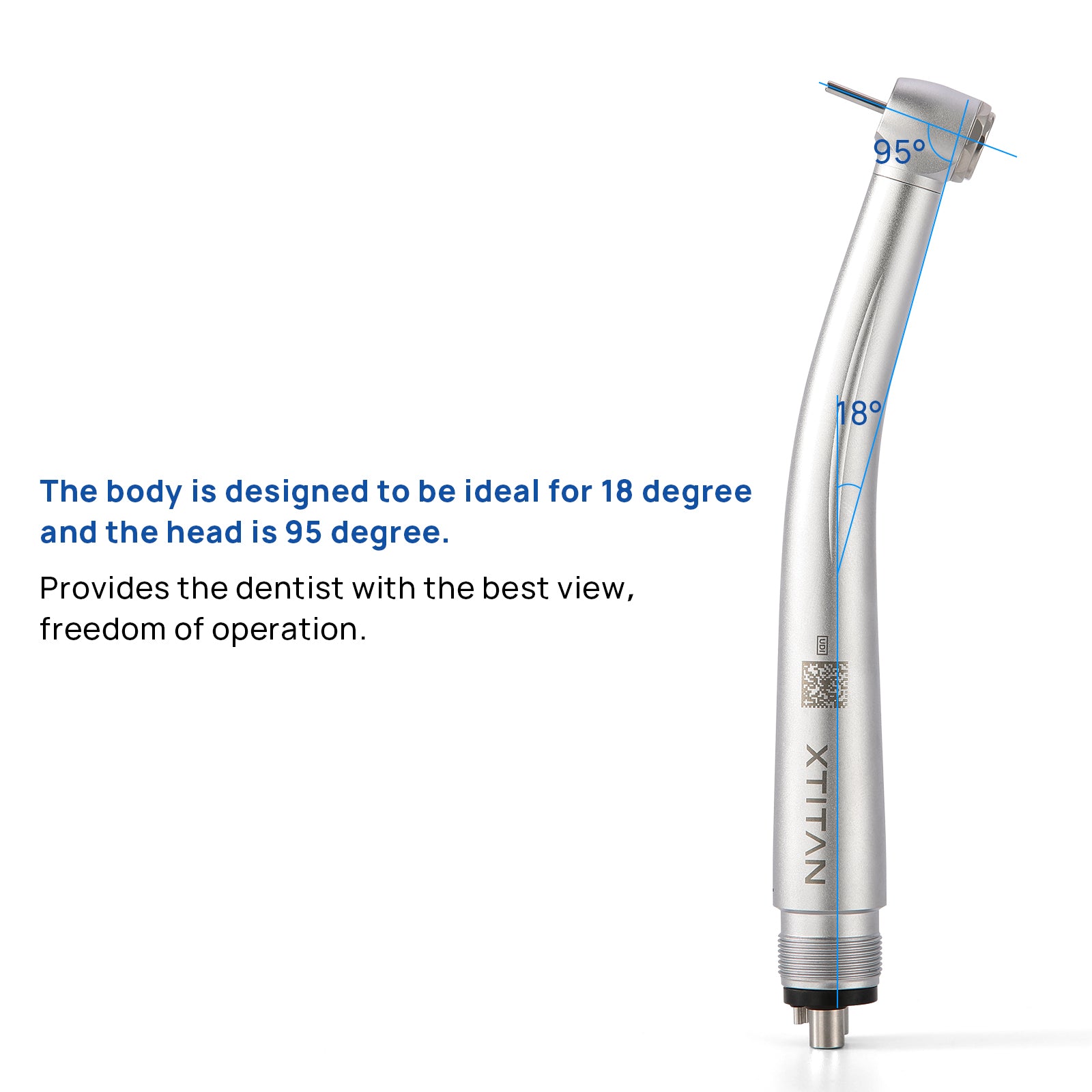 COXO X TITAN High Speed Air Turbine Handpiece 4 Holes Super Torque Standard Head 4 Port Spray CX207-B H33-SP4 - azdentall.com