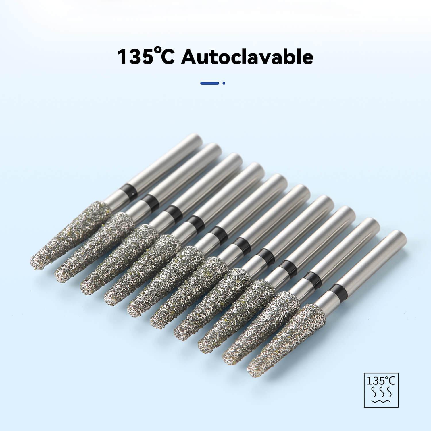 AZDENT Dental Diamond Burs Drills FG 1.6mm Flat/Round 10pcs/Box - azdentall.com